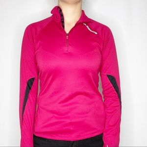 BROOKS | Hot Pink 1/4 Zip Pullover Small